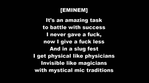 EMINEM Open Mic lyrics