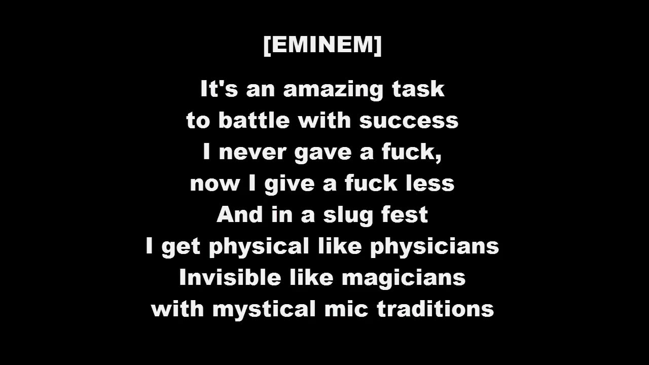 EMINEM Open Mic lyrics