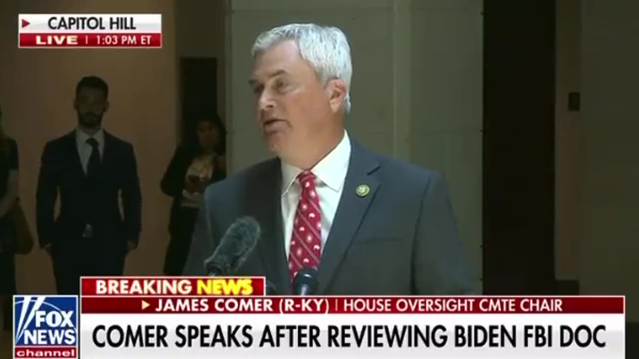 James Comer: FBI informant in Biden Bribery used by Feds 10 years, back to Obama. Highly credible