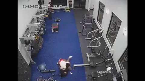 Black Runs around GYM Trying to Rape White Girl