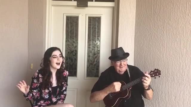 Teenage Girl Joins Elderly Grandpa For An Emotional Duet