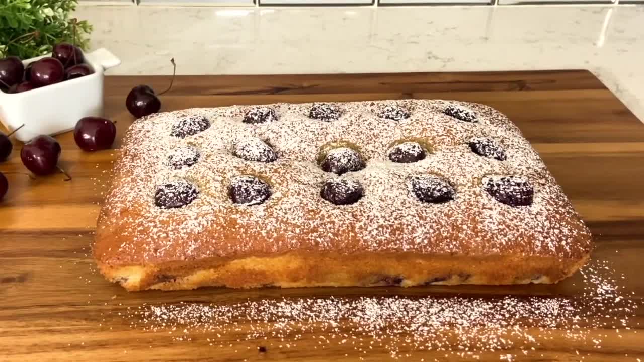 Desserts | Cookery | How to Make an Amazing Fresh Sweet Cherry Cake | Easy Recipe