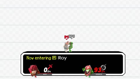 Roy Vs Samus on PictoChat 2 (Super Smash Bros Ultimate)