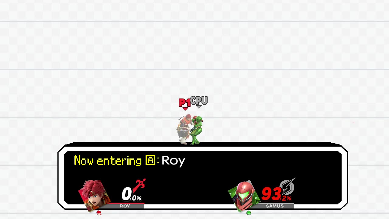 Roy Vs Samus on PictoChat 2 (Super Smash Bros Ultimate)