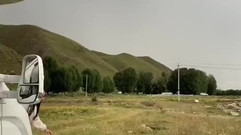 RV camping in the heavy rain
