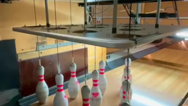 What it looks like from behind a bowling lane