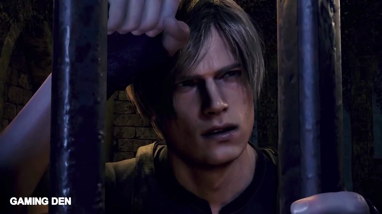 Resident Evil 4 Remake Ashley attacks Leon