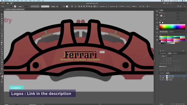 Illustrator drawing - teach you how to draw a Ferrari F8 1