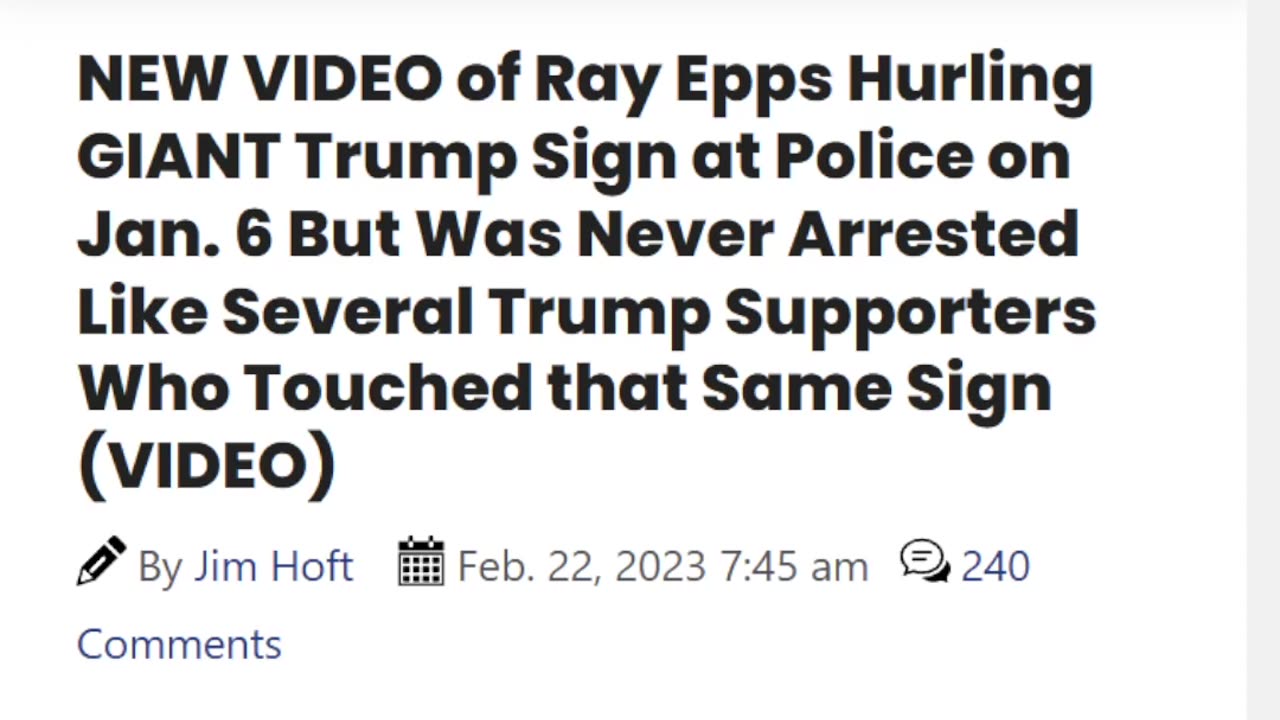 Ray Epps caught again! This time he threw a giant sign at police!!!