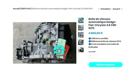 ALLOMOTEUR.COM - Boite de vitesses automatique Dodge-Fiat-Chrysler 2.8 CRD 62TE