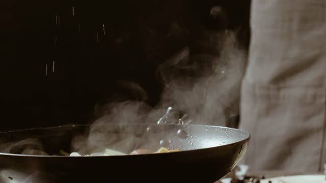 Sprinkle salt on the finished dish
