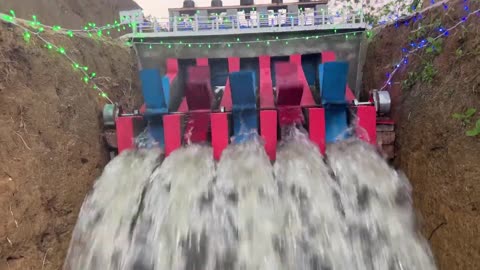 Building hydroelectricity with 5 powerful rotating blades