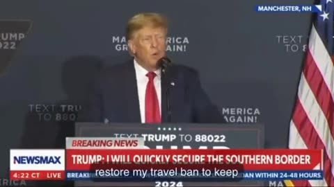 Trump Says "Travel Ban" Will Come Back When He's Elected In 2024