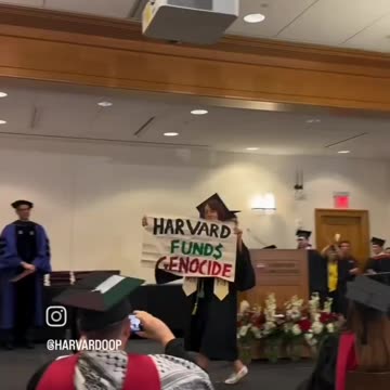 Harvard grads supporting Palestine.