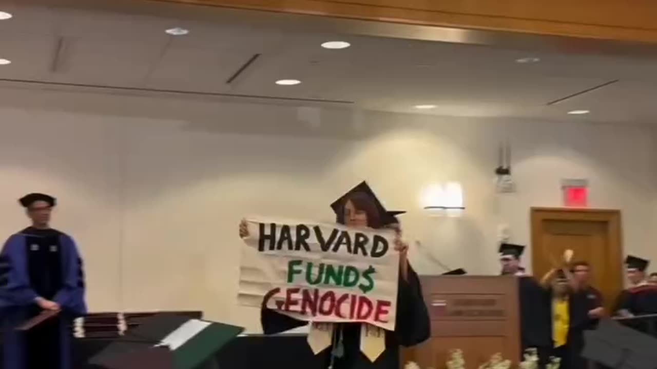 Harvard grads supporting Palestine.