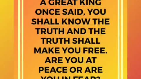 Peace or Fear?