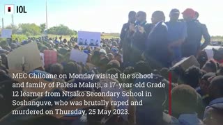 Watch: MEC Chiloane visits school of murdered Ntsako Secondary learner