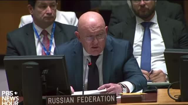 Vasily Nebenzya is Russia's Ambassador to the UN on Russia's annexing formerly Ukrainian provinces