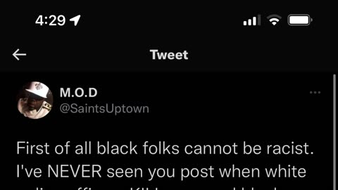 Receipt dropped on Black Twitter Racist #BlackPeopleCantBeRacist