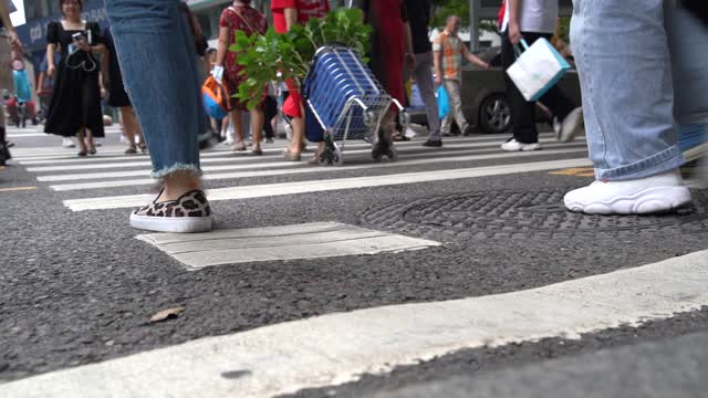 People on the zebra crossing