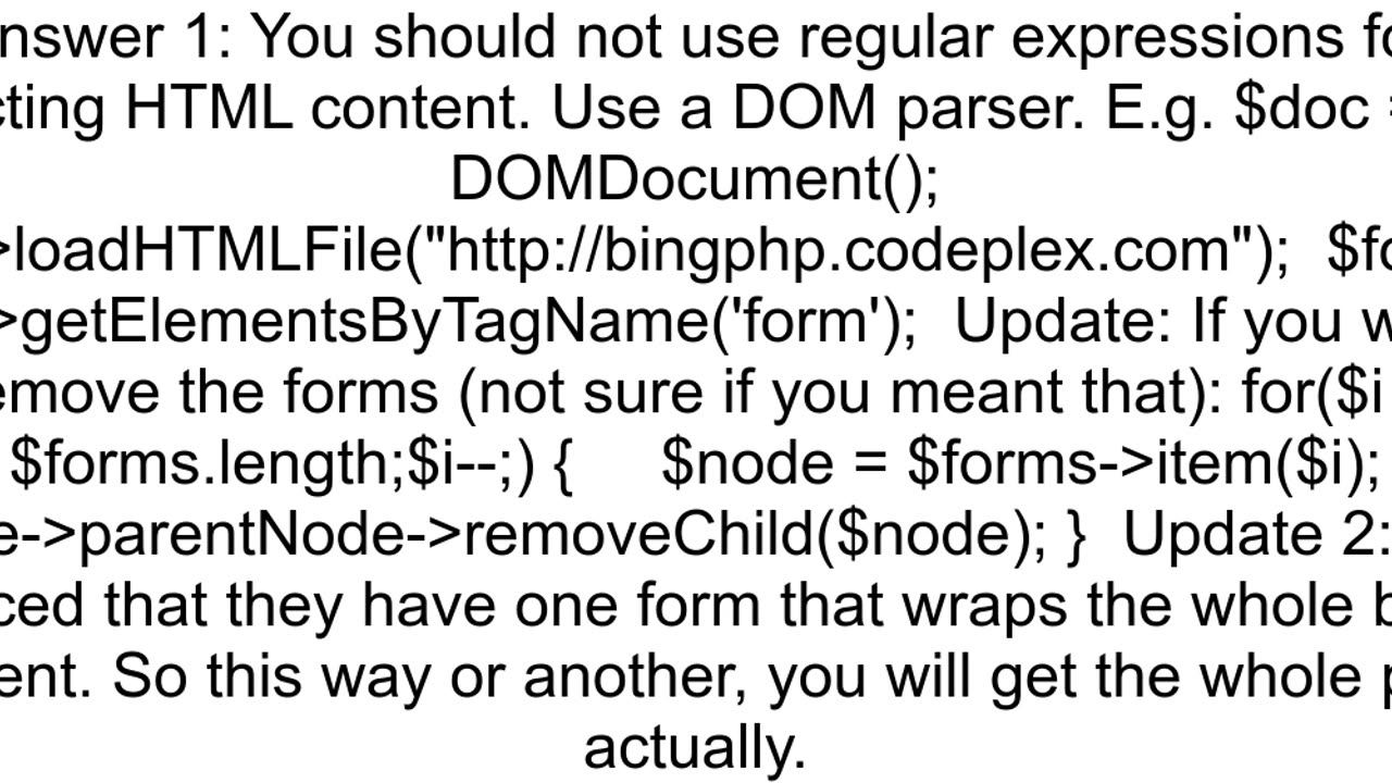 Get form and its form fields from an HTML document
