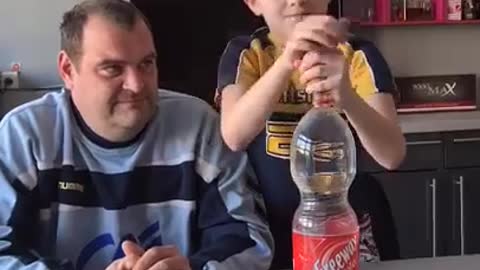 Little Prankster Splashes Water on Dad's Face and Breaks Egg Over His Head