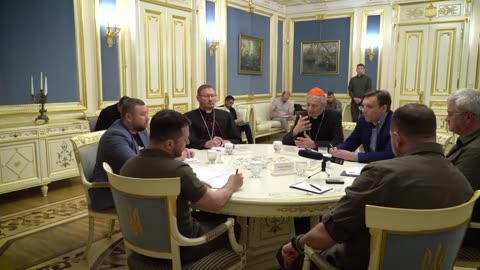 Zelenskiy met with Cardinal Matteo Zuppi, Special Envoy of Pope Francis.