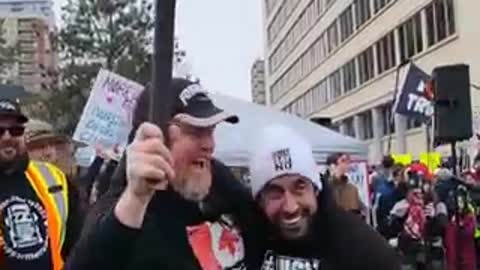 Canada vaccine mandate protest rally against the tyrannical regime