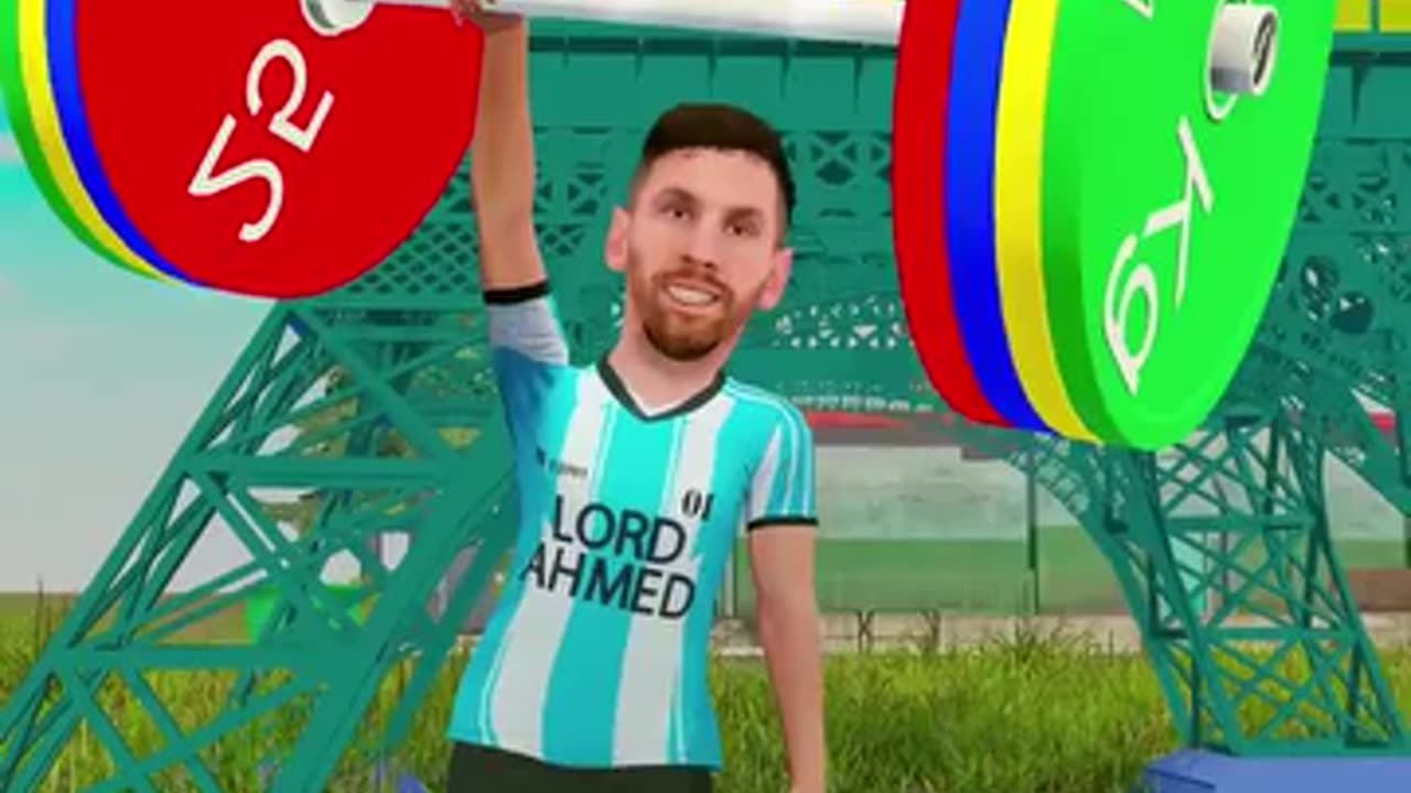 Messi vs Ronaldo vs naimar funny cartoon