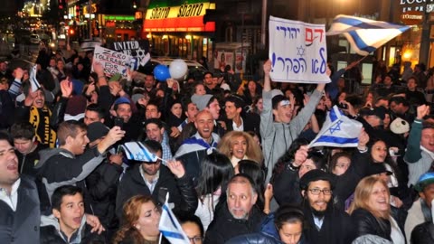 Thousands join EPIC RALLY for Israel in Times Sq, NYC 2015..