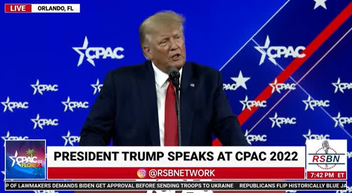 President Donald Trump Speaks at CPAC 2022 2-26-22