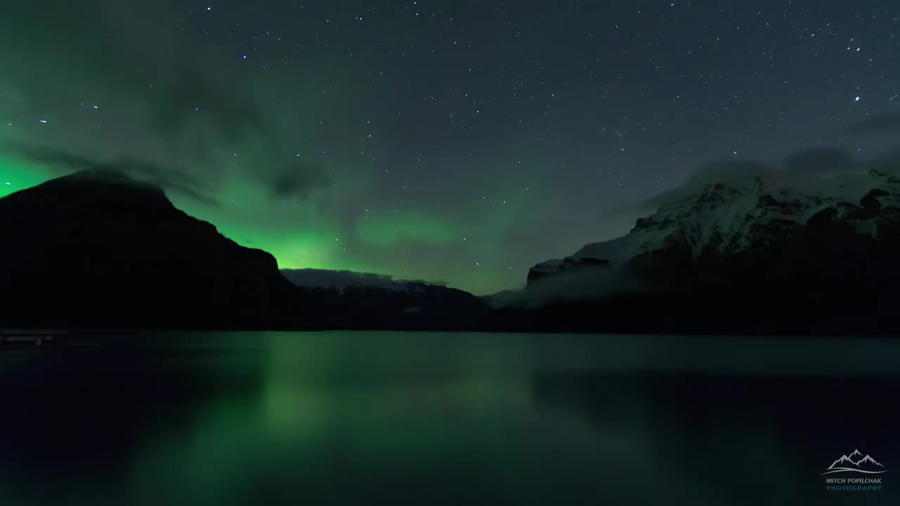 Lake Minnewanka Aurora