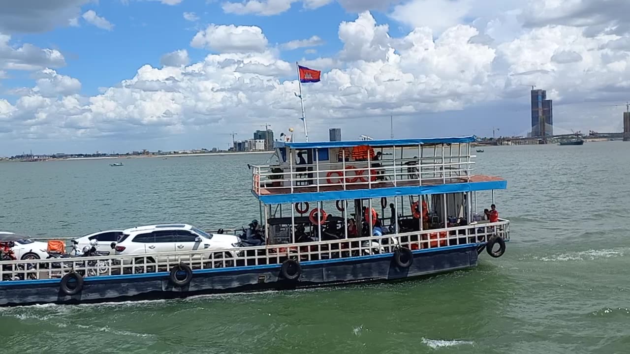 Phnom Penh City View on the Boat