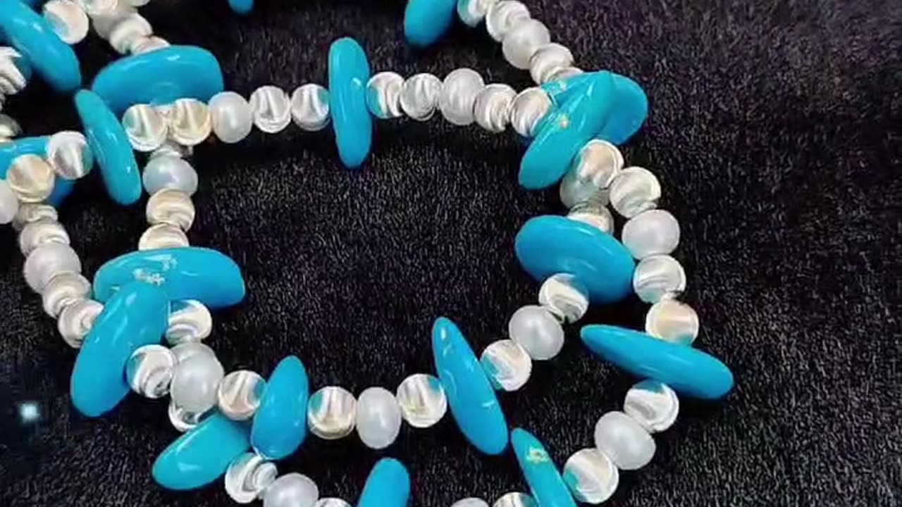 GN-20241126-05 Super Beautiful Turquoise Set Beautiful Anniversary Gift Natural Turquoise Pearl