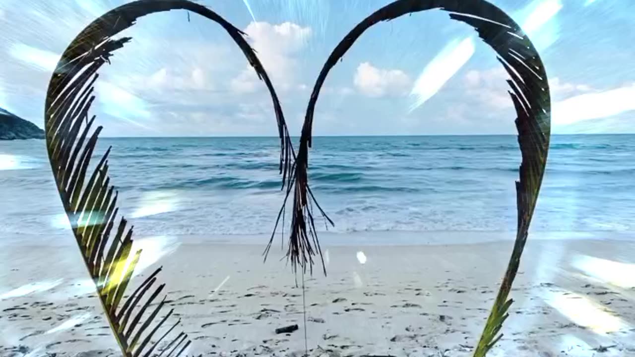 Beautiful heart view of sea