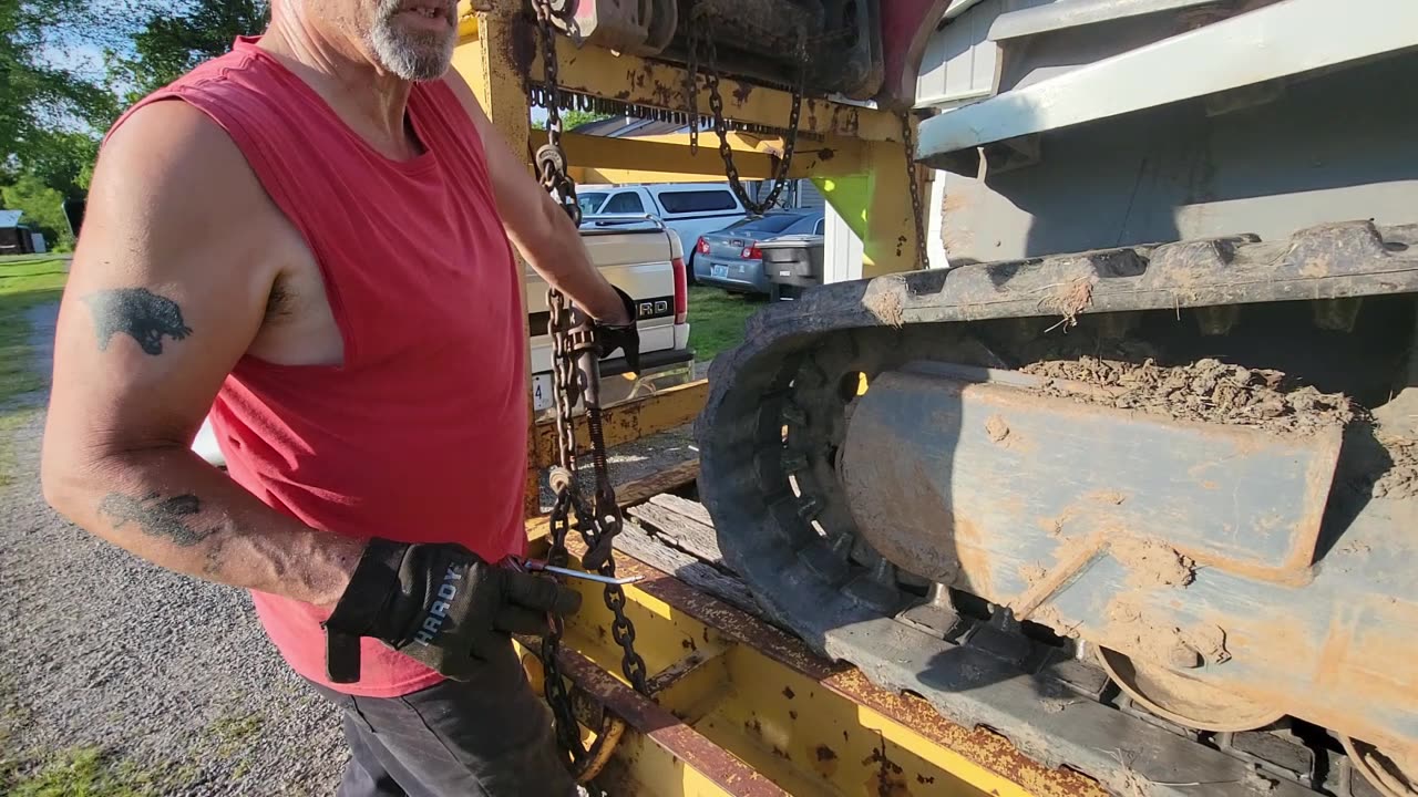 FIGHTING THE BEAVER: HAD TO CHAIN HIM DOWN