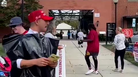 Trump supporters after Biden called them trash