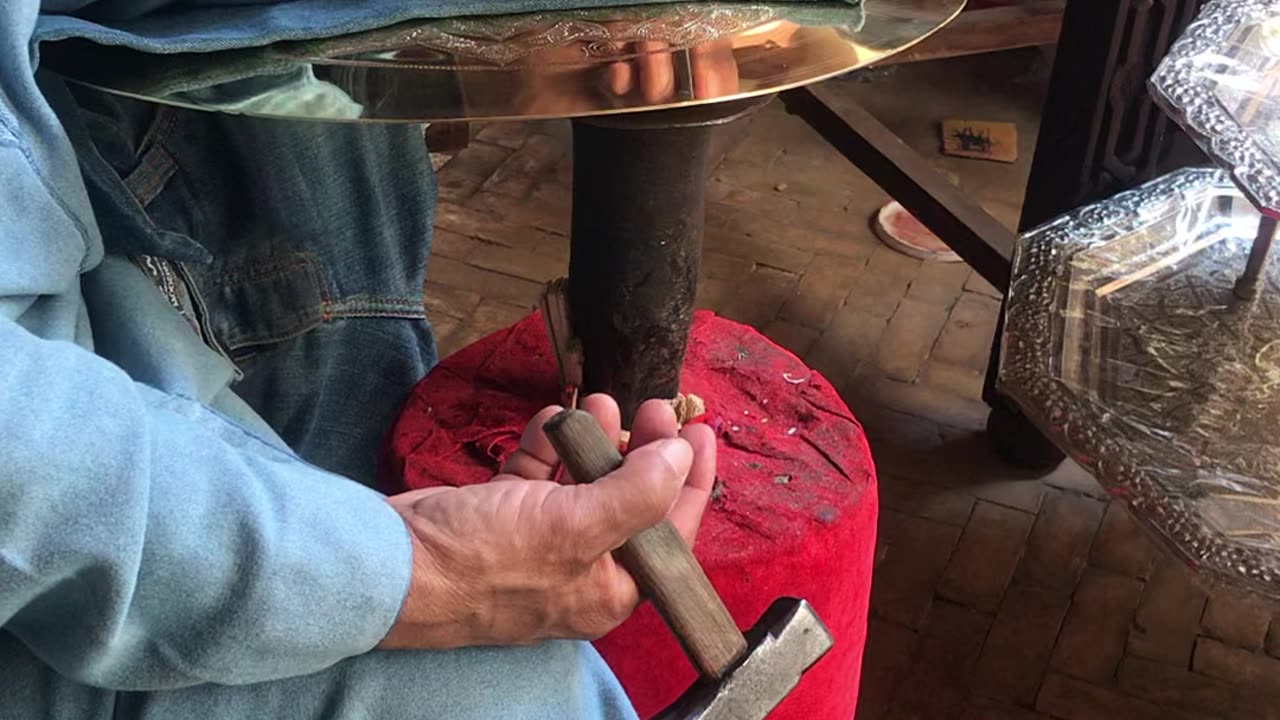 The traditional industry of copper utensils in the city of Fez, Morocco