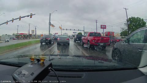 Car Cuts Through Several Lanes