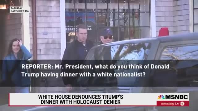 White House Denounces Trump's Dinner With Holocaust Denier