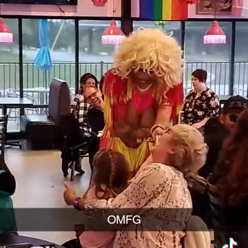 This is what a “family-friendly drag show” in a bar looks like