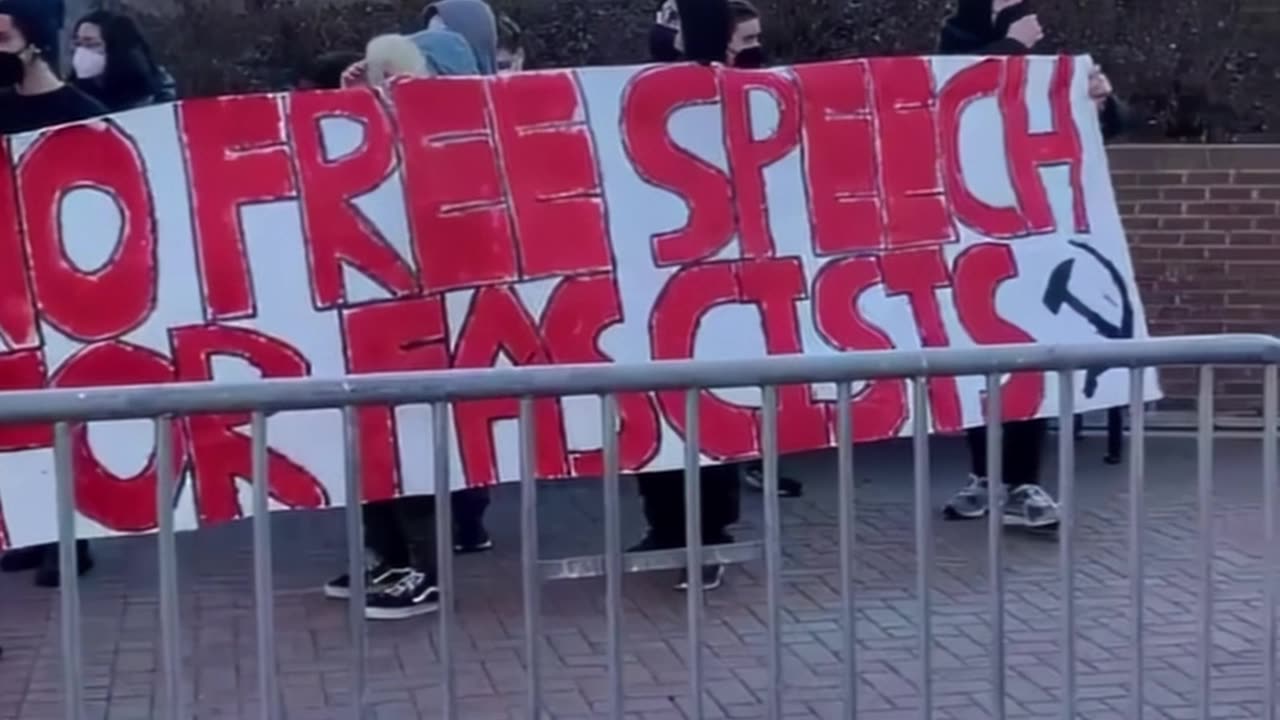 Protestors Of Candace Owens’s Rutgers Speech Yell Death To Fascists