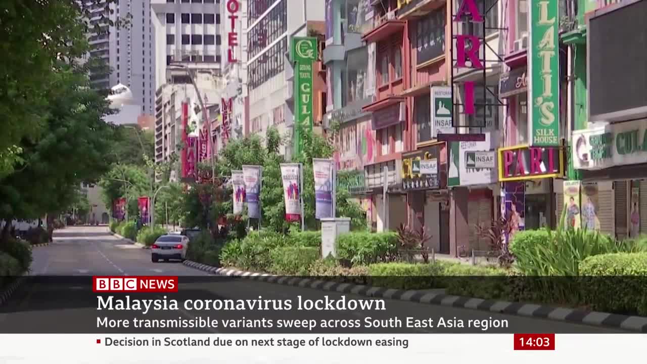 Malaysia enters strict nationwide lockdown as Covid cases rise - BBC News