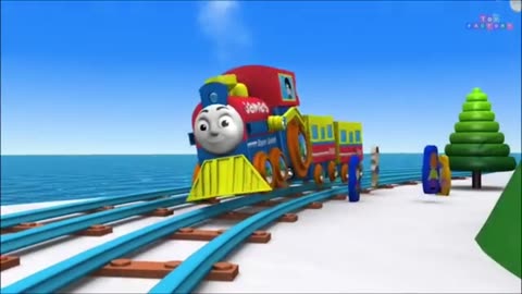 Choo choo train cartoon video for kids fun.Toy factory.