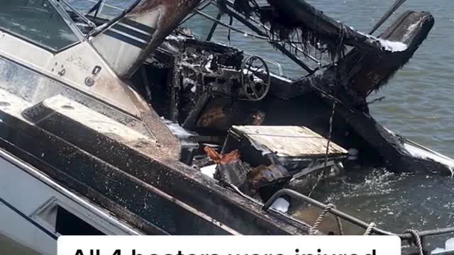 A boat explosion in Daytona Beach, Florida, injures 4