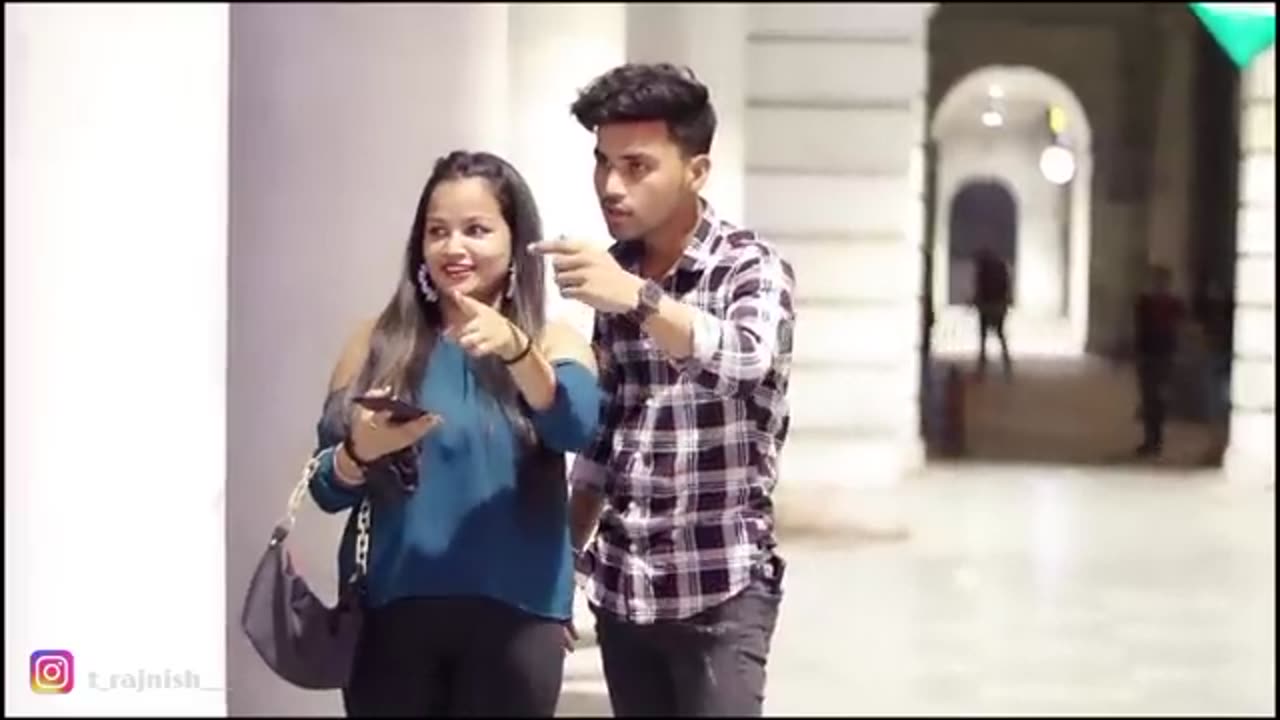 Kissing prank cute girl