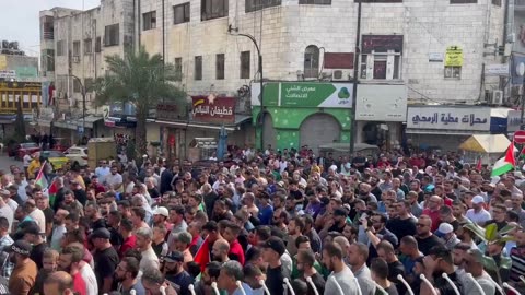 West Bank,, crowds are out in the streets chanting