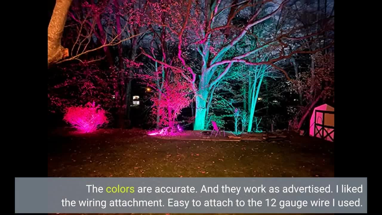 ZUCKEO Low Voltage Landscape Lights RGB Color Changing-Overview