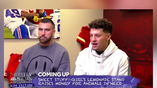 Patrick Mahomesand Travis Kelce chat about their friendship