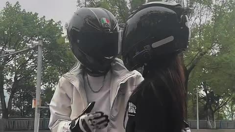 If there is love, will it last forever? #Motorcycle #CoupleDaily #EJEAS #HelmetIntercom